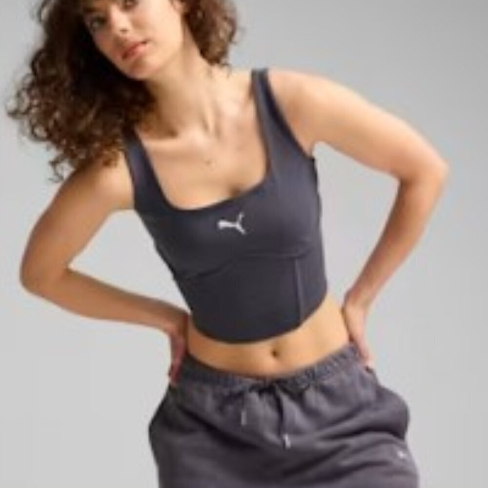 Puma Black Perfect Fit Stretch Crop Top